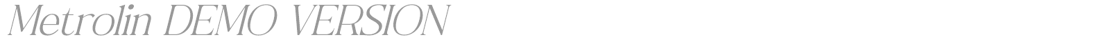 Metrolin font preview